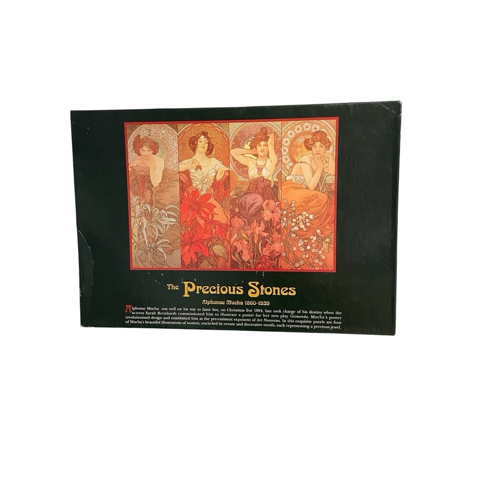 The Precious Stones Alphonse Mucha Jigsaw Puzzle 1997 1000 Piece